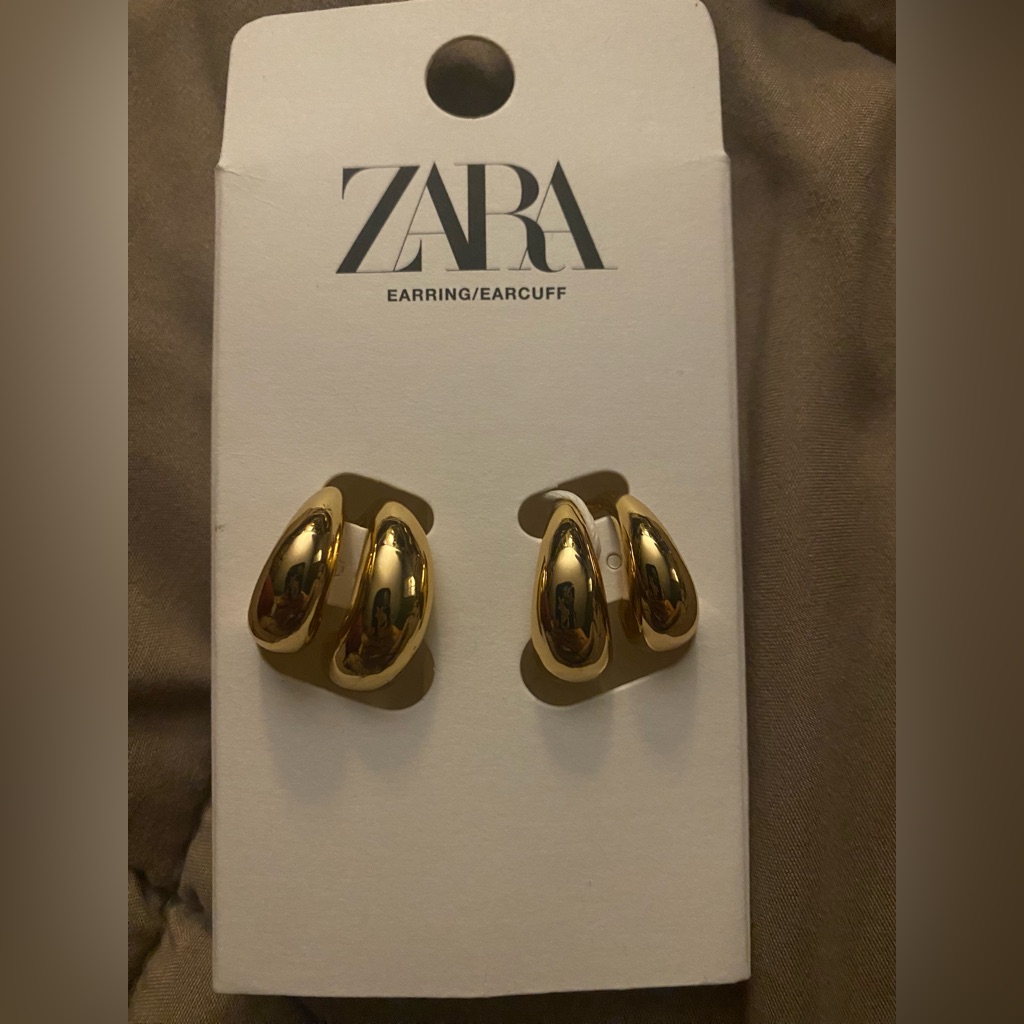 Nwt Zara Gold Double Loop Earings 20$